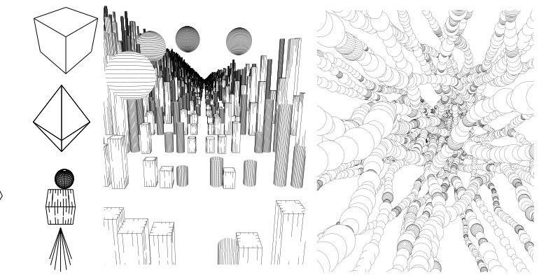 primitives, skyscrapers, nodes